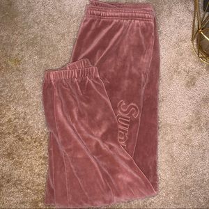 Supreme x Lacoste Velvet Sweatpants
